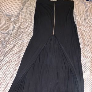 Mini skirt with long tail